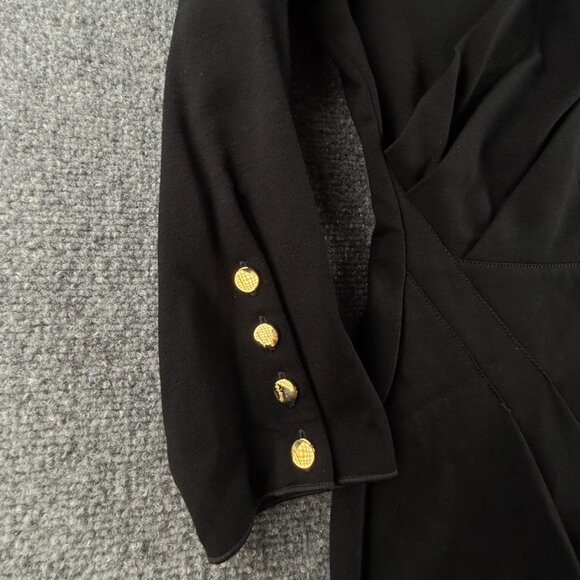 Giorgio Armani Asymmetric Keyhole Midi Dress Italy Black Size 44 (8 US) $1400 - Picture 8 of 16